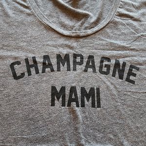 Womens Bella Canvas Champagne Mami Gray Tshirt Size Large
